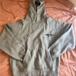 Essentials Heather Gray Men's Hoodie